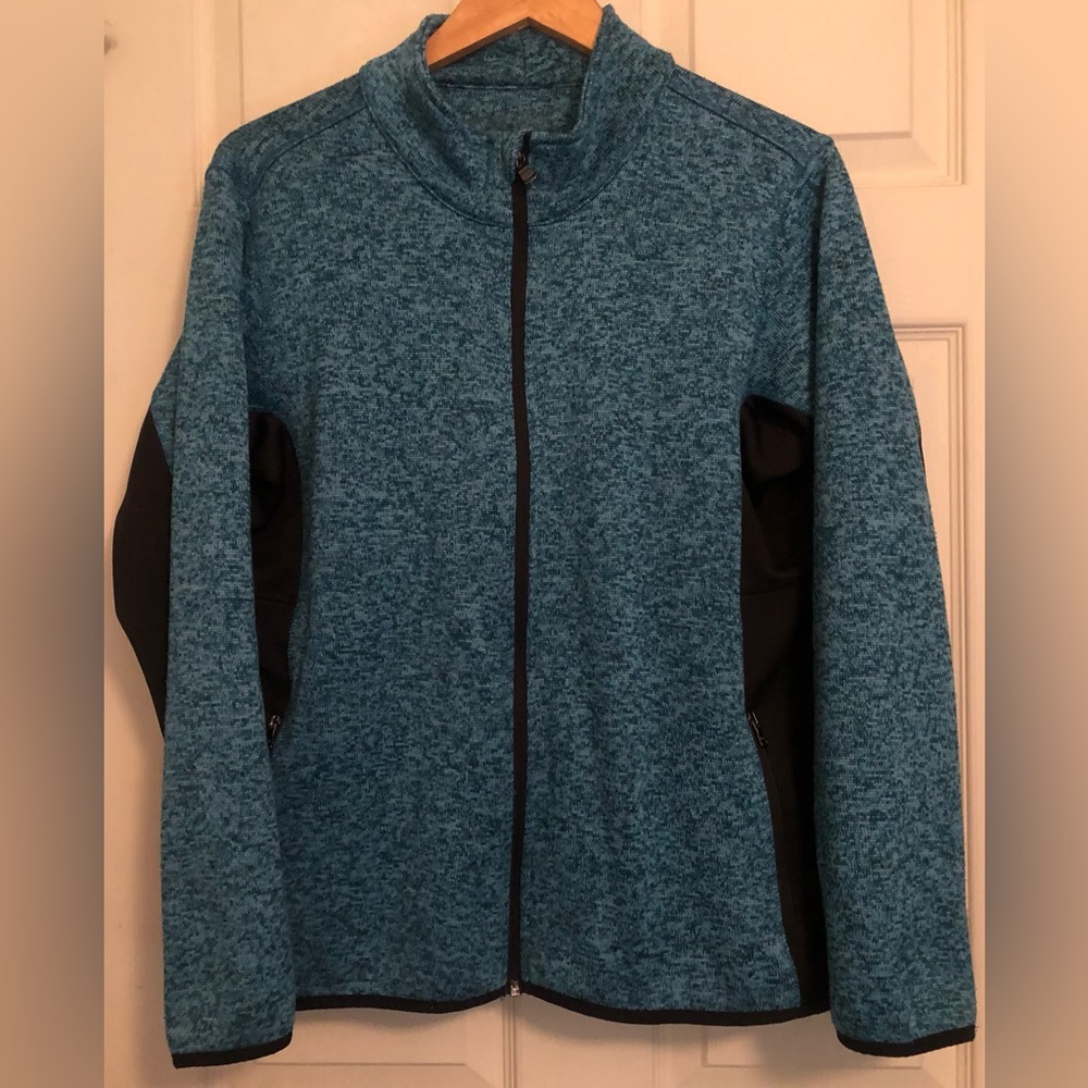 Unbranded Sweater Jacket Teal/Black Ladies